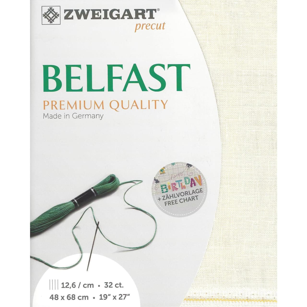 Zweigart® Precut Belfast 32 Count Canvas, 19" x 27"